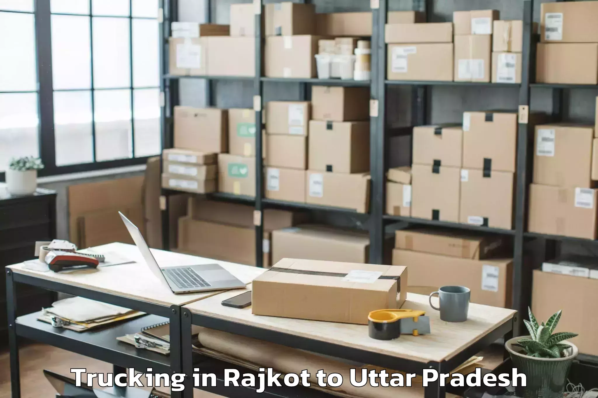 Professional Rajkot to Kaptanganj Trucking